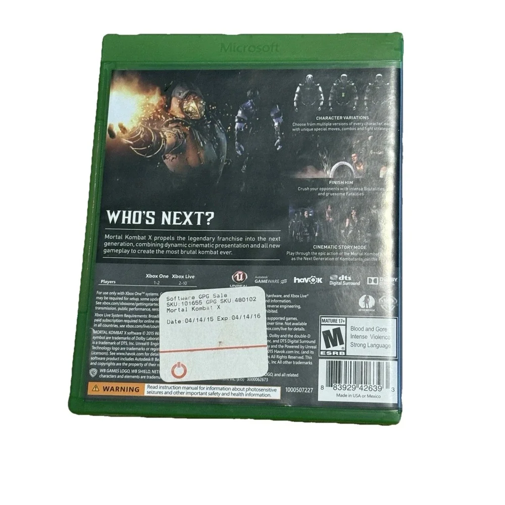 Mortal Kombat X - Microsoft Xbox One Excellent Condition